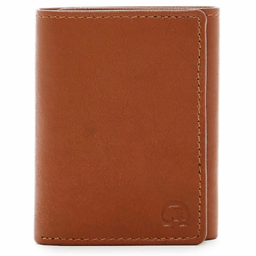 Robert Graham Sand Luxury Leather Tri-Fold Wallet